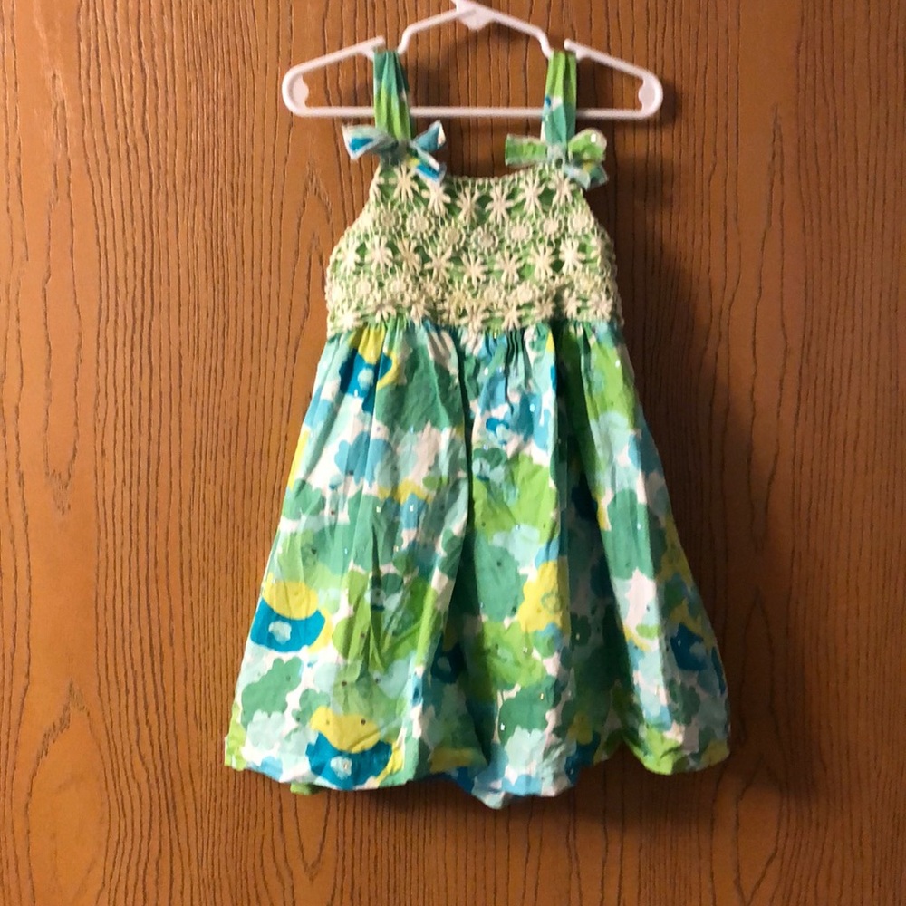 Colorful shades of green summer dress